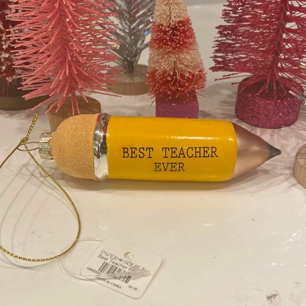 Best Teacher Ever Christmas Ornament